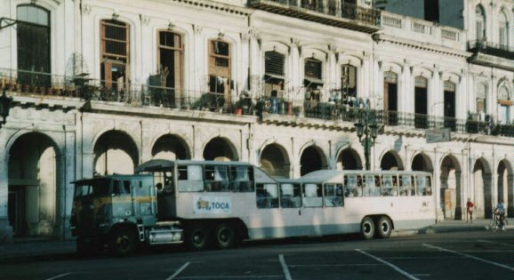 The camelbus, another in a series of unusual cuban transportation modes