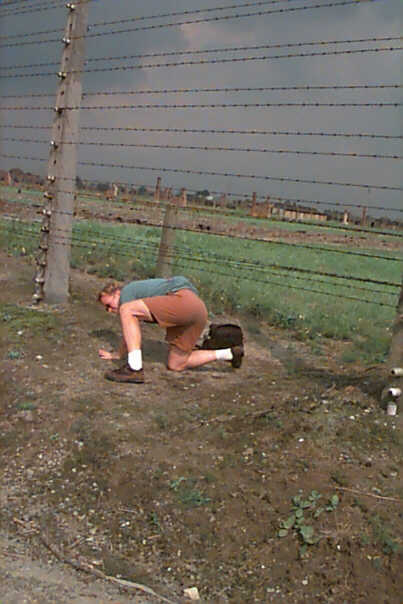 Fred at a crawling Jesus shrine in the Tatras