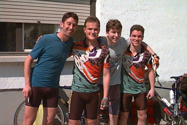 Cycling with our new Hungarian buddies, Joseph, Victor and Atilla