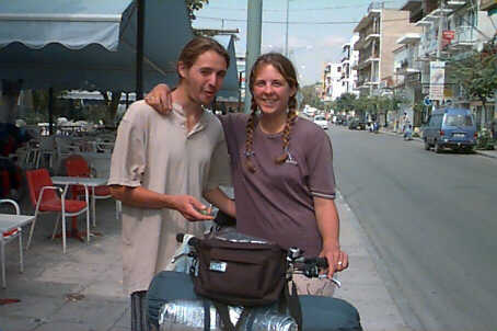 Sasha and Dani scrounge for food in Igoumenitsa