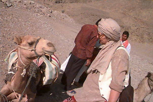 Lindsay meets her camel