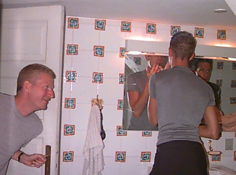 Max and Lasse getting ready for a go-go