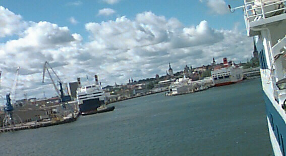 Tallinn as seen from the ferry (we chose a Finnish line)