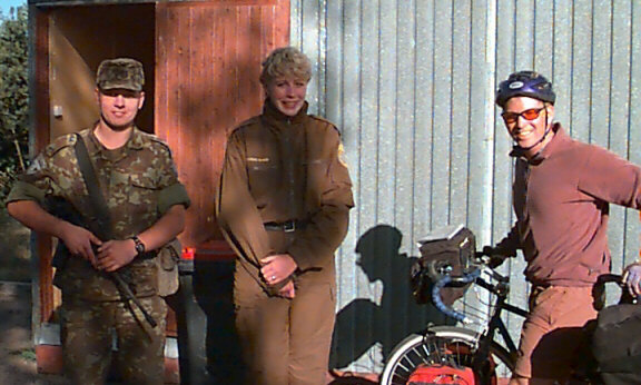 Fred sampling Dora's down-home cuisine