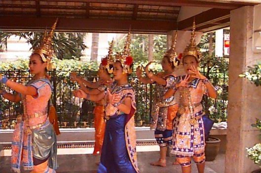 Rented dancers at Bangkok's Erawan Shrine