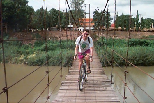 Scary bridge across the Yom