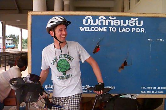 Arriving in Laos Buddha niches in Vientiane