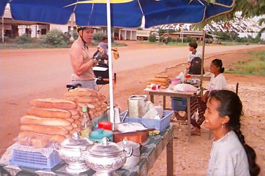 Buddha Park warriors French colonial legacy remains, baguette breakfasts in Laos The Rice Girls