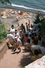 Bali beach party, hindu-style