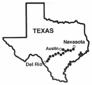 Texas Part Two route map