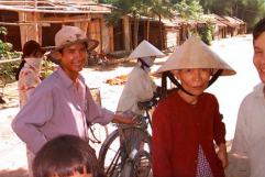 Curious villagers trying to direct us to My Son