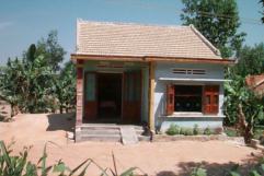 Typical Vietnamese candy-colored house